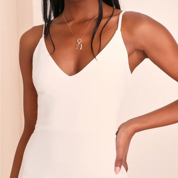 Lulus Infinite Glory White Maxi Dress size Large NWT - Picture 4 of 13